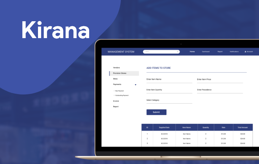 Kirana | Web Application screenshot 1